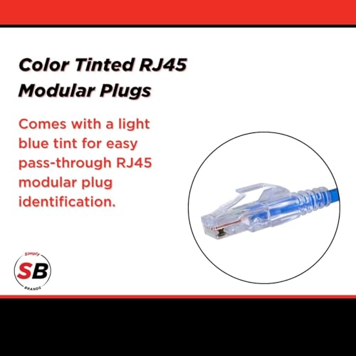 Conectores Modulares RJ45 Pass-Through Simply45 Azul 500 pcs miniatura 5