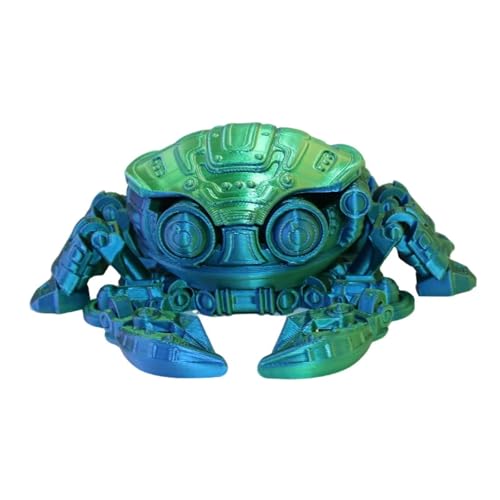 1pc 3D Printing Mechanical Crab Joint Movable Model Exquisite Novelty Anti-stress Figurine Miniature Desk Accessories Gift 14cm