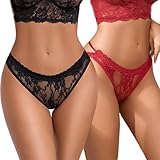 Avidlove Plus Size Ladies Underwear Panties Plus Size Lingerie for Women Lace Cheeky Briefs with Criss Cross...