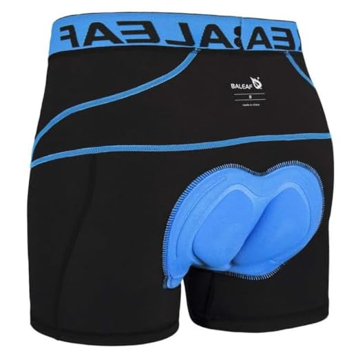 baleaf Men's 3D Padded Bike Shorts Cycling Underwear MTB Line Blue L