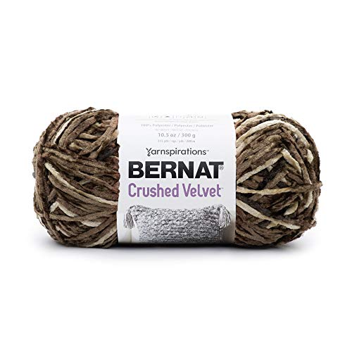 Image of Bernat Crushed Velvet Yarn, Coffee