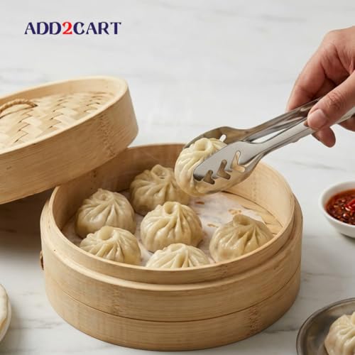 Image of ADD2CART Stainless Steel Serving Tongs, Kitchen Utility Chimta, Traditional Indian Flatbread Gripper (Utility Tong)
