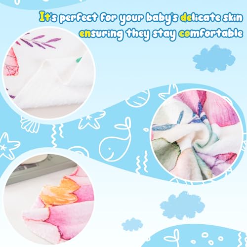 Image of 40 inch x 60 inch Angel Wings Baby Milestone Blanket | Fleece, Lightweight, Winter, Machine Wash, Napping, Reading