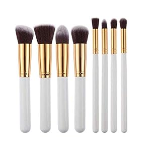 Juego de 8 brochas de maquillaje PULABO para base profesional, para mezclar, colorete, correctores, sombras de ojos, kit…