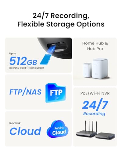 Reolink TrackFlex Floodlight WiFi, 4K PTZ Camera Outdoor, 360° Auto-Tracking Zoom, 270° PIR Detection, 3000 Lumens, Floodlight Camera Wi-Fi 6 with Local AI Video Search, 24/7 Recording, Hardwired - 9
