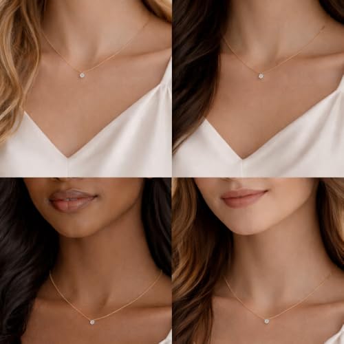 Image of RIDHVEE Anti-Tarnish Gold Plated Pendant Necklace for Women & Girls | Skin Friendly Lightweight Fashion Jewellery | Elegant Minimalist Chain Necklace & Gifting