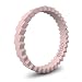 Enso Slanted Brick Silicone Ring Pink Sand Size:7