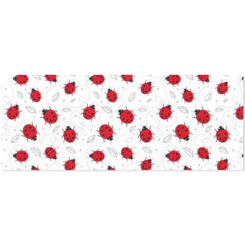 susiyo Gift Wrapping Paper Ladybugs Flying Wrapping Paper Roll Packing
