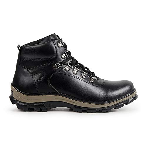 Bota Coturno Adventure Masculina Stefanini Couro Legítimo Preto (42)