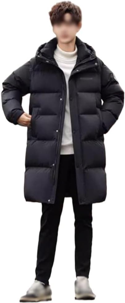 VIDI Thicker Hooded Warm Casual Jacket For Men Long Fashion Winter Down