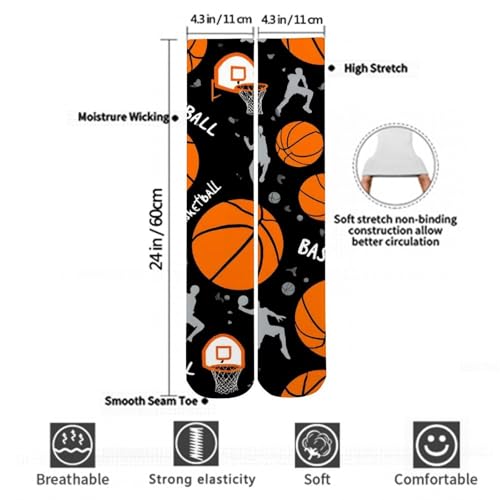 Fashion Knee High Stockings Classic Dress Decor Compression Socks For Women Men3