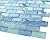 Pool Wave Crystal Subway Glass Mosaic Tile for Bathroom and Kitchen Walls Kitchen Backsplashes (10 Sheets/case) (Mix Blue)