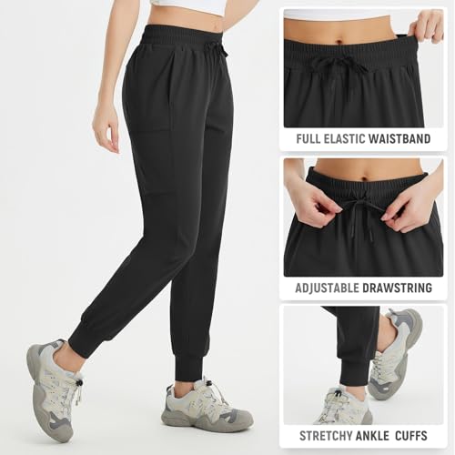 baleaf Women's Cargo Joggers Hiking Pants with Pockets Lightweight Jogger Quick Dry Sweatpants4