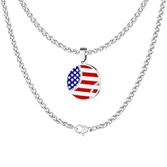 2.American Flag Baseball Necklace_1:37