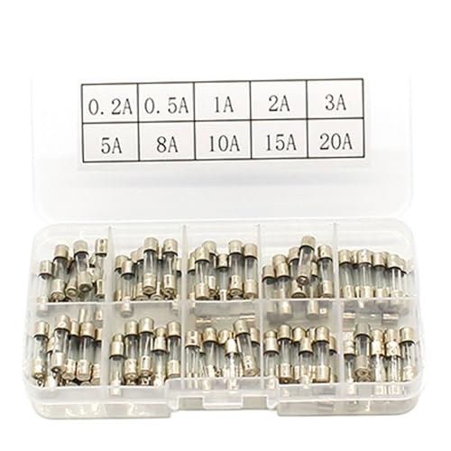 Fusibles en verre pour réparation électronique boîte 100 pièces 5x20mm