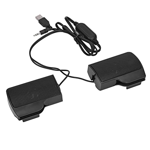 Miriam Song Laptop Speakers, USB Powered, Soundbar, Stereo, Screen Clip, for Monitor, Notebook, Tablets, TV, Professional Design, Clear Sound, Easy to Use, ABS, 189G