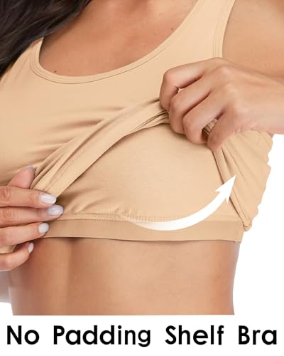 Image of beautyin Women Tank Top with Shelf Bra Racerback Workout Yoga Undershirt