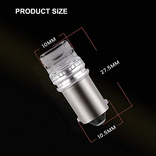 EverBright Pack of 15 BA9S 1893 44 47 755 1895 Bulb Replacement for Pinball Machine Light Bulbs Games Machine Toy Car Lights Lamp, 5630 Chipsets, Ice Blue, DC 6V 6.3V - Thumbnail 3