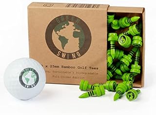 Green Swing Bamboo Golf Tees 25mm | Strong Sustainable Biodegradable | 30pcs