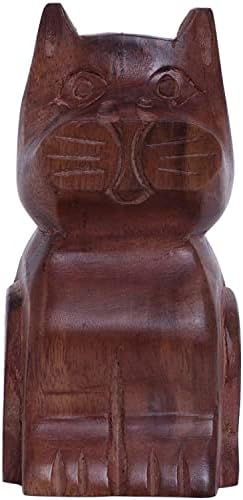 Father's Day Gift Wooden Spectacle Eyeglasses Holder Cat Shaped Eyewear Retainer-Sunglasses Holder Display Stand, Spec Stand- Optical Glass Accesories, Animal Shaped Home Office Desk Decor Gift