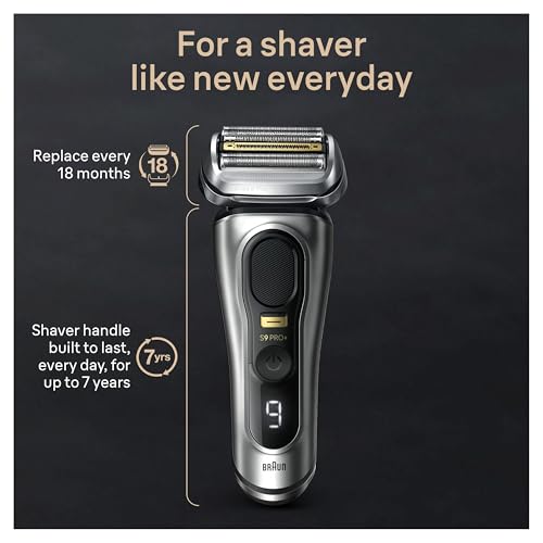 Braun Series 9 PRO+ Electric Razor for Men, 5 Pro Shave Elements & Precision Long Hair Trimmer, 6in1 SmartCare Center, Wet & Dry Electric Shaver for Smooth Skin with 60min Battery Runtime, 9517s - image 8