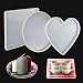 LET'S RESIN Large Resin Molds, 3 Pcs Large Tray Molds including Round, Square, Heart Shape, Resin Silicone Molds for Casting Resin, Concrete, Plaster Craft etc
