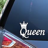 Sunset Graphics & Decals Queen Crown Styling Decal Vinyl Car Sticker | Cars Trucks Vans Walls Laptop | White | 5.5 inches | SGD000255