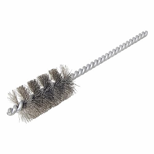 Image of Brush Research 83 Series Tube Brush-Cut For Power, 1.000 inch Brush Diameter, Hi-Temp Carbon Steel .008 inch Wire Fill, 2 inch Brush Length, 6 inch Overall Length, Made in USA (Pack of 6)