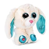 NICI 46617 Glubschis Kuscheltier Hase Wolli-Dot 15cm, Flauschiges Plüschtier mit großen Glitzeraugen, süßes Stofftier für Kinder und Kuscheltierliebhaber