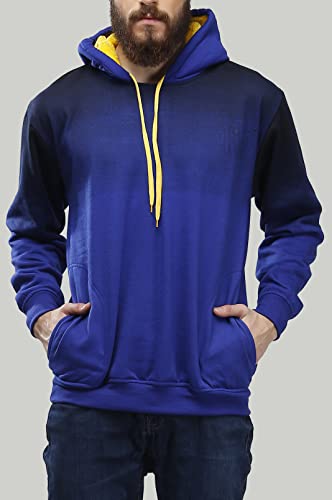 Image of AHHAAAA Men's Cotton Blend Full Sleeve Hooded Sweatshirt Hoodie 152A