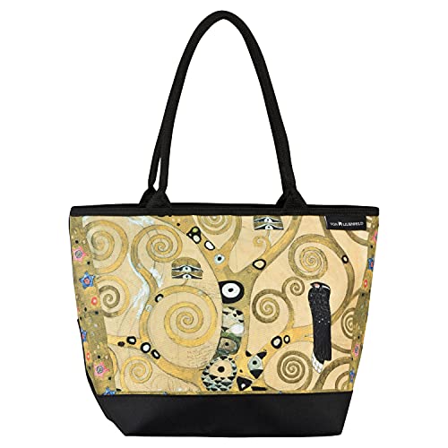 VON LILIENFELD Bolso Gustav Klimt: Árbol de la vida Señoras Motivo Shopper Dimensiones cm L42 x H30 x D15 Bolso Playa Oficina