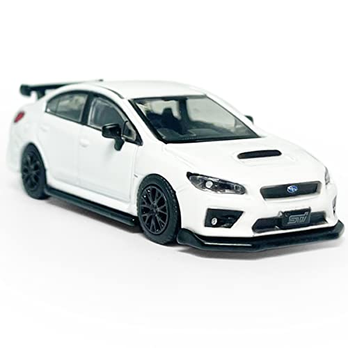 2016 Impreza Wrx Sti S207 Model Car 1/64 Scale Diecast Toy Cars Racing Sports Sedan Metal Alloy Friction Powered Children’s Die-Cast Vehicles, Collection For Adults Men Toys For Boys Kids Gifts, White #TOP2