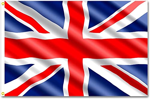 Large 8ft x 5FT Union Jack Flag, Brass Eyelets Double Stitched