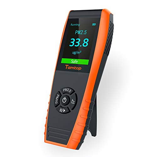 Temtop Luchtkwaliteit laser paticle detector professionele meter nauwkeurige test voor PM2,5 / PM10 TFT LCD-scherm met kleuren-LCD-display P600 【3 jaar garantie】
