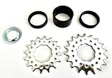 Ritzel Zahnkranz 16 18 Zähne Classic Cycle Contec Single Speed Ritzel mit 16 + 18 Zähnen und Distanzring-Set