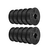 10KG Bulk ABS 3D Printer Filament 1.75mm, Industrial Grade Plastic Material for High-Strength Printing Projects(Black ABS 10pcs)