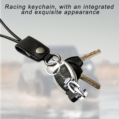 Image of BESULEN Race Car Keychain, Metal Automotive 3D F1 Racing Car Model Key Fob, Vehicle Decor Keychain Accessories for Men Women