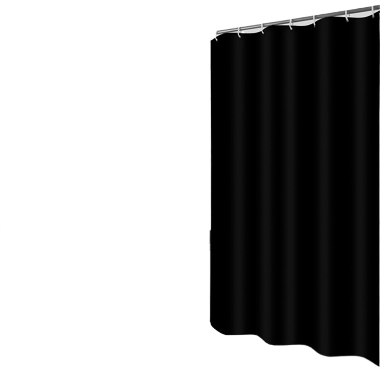 Tenda Doccia Tenda da bagno bianca e nera in tinta unita addensata Tende doccia semplici impermeabili grigio scuro antimuffa for il a prova di muffa(DARK GRAY,W220xH200cm)
