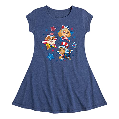 HYBRID APPAREL - Paw Patrol - Americana - 4th of July Pup Stars - Toddler & Youth Girls Fit & Flare Dress
