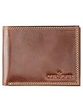Quiksilver Mini Macbro - Cartera de Cuero de Doble Hoja - Hombre - M - Marrón.