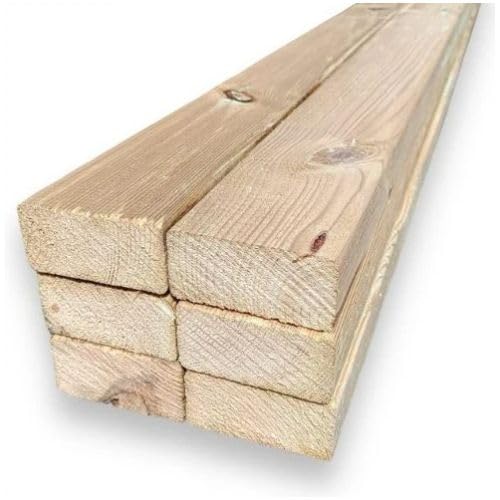 MADERTERRANEA Pack de 6 tablones (viga) madera de pino tratado (43x95x2200 mm)