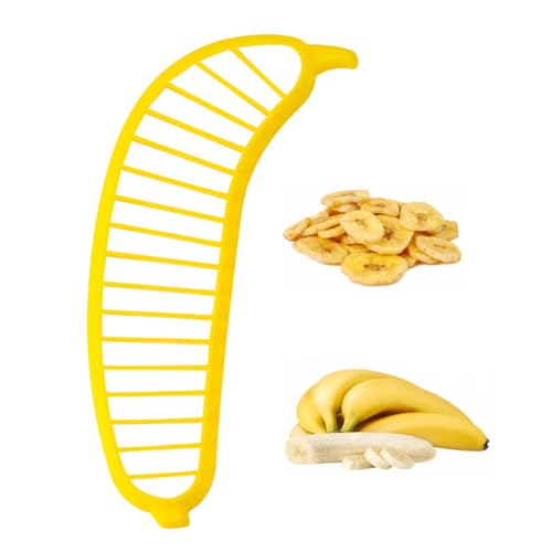 AKOAK 1 Pack Plastic Banana Slicer, Multi-functional Creative Fruit Slicer, Ideal for Making Fruit Salads, Dessert Decorations, and Dehydrated Banana Slices