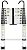 RIKADE 3.2 m Extendable Ladder, Aluminium Telescopic Ladder with Removable Hook, Multi-Purpose Ladder, Made Aluminium, Portable Extension Ladder, Max Load 150 kg / 330 lbs Silver