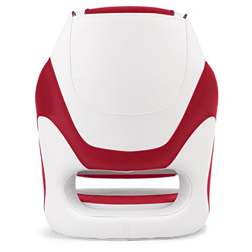 Siège baquet de capitaine blanc rouge rabattable pour console de bateau