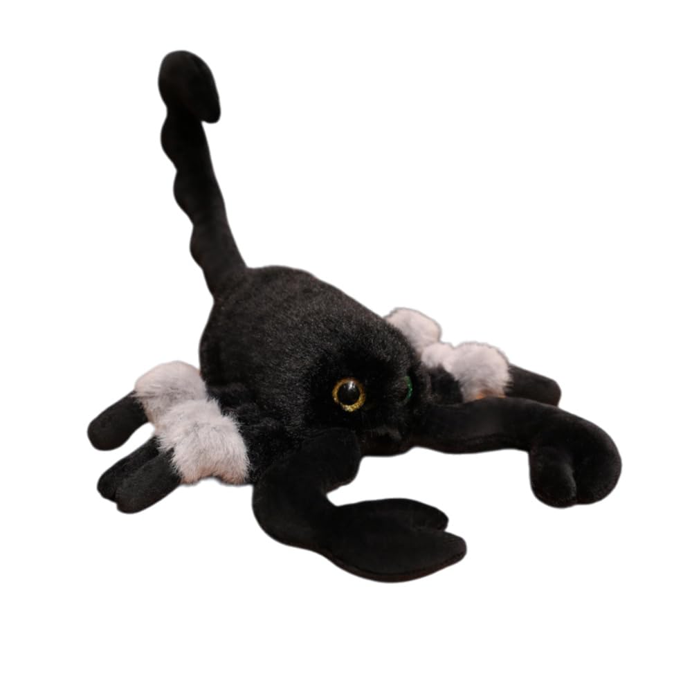 XIYUAN Spiders Plush Toy 20cm - Halloween for Kids and Adults, Soft Cute Stuffed Animal, Realistic Simulation Spider, Birthday Party Decor (Grey)