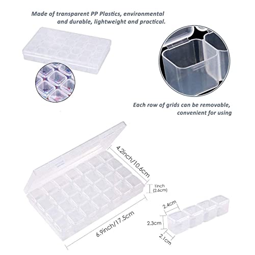 Perzomido PD-017 2 Pack 28 Slots Plastic Craft Organizer Case Diamond Storage Box thumb #5