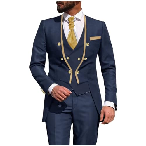 Fashion Men Suit 3 Pieces Formal Jacket Vest Pants Set, Luxury Tuxedos for Wedding Prom Party4