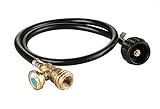 KIBOW Propane Tank Gauge/Leak Detector with 40 Inch High Pressure Hose. Suitable for BBQ Grill,Heater & All Other Propane Appliances