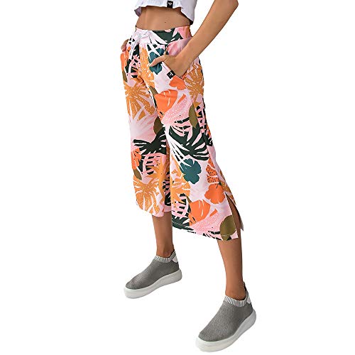 Calça Pantacourt Brohood Folhagem Tropical Colorido M