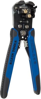 Klein Tools 11061 | Self-adjusting cable stripper 0.2 – 1 mm² | Self-adjusting head | Adjustable stop | Tension wheel | Integrated cutter | 21 cm